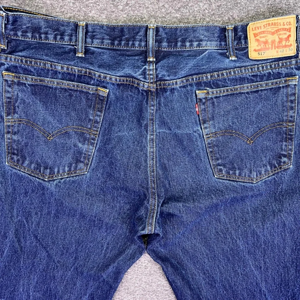Levis 517 Jeans Mens 41x30 Dark‎ Indigo Bootcut Denim Western Workwear Cowboy